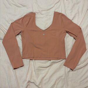 Nude Lululemon align Long Sleeve Top